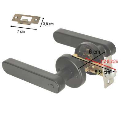 Electronic door lock fingerprint code handle bluetooth