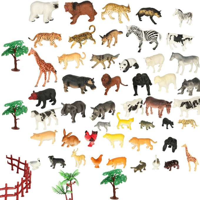 Figures zoo animals set of 59 el.