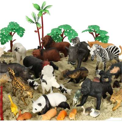 Figurki zwierzęta zoo zestaw 59 el.