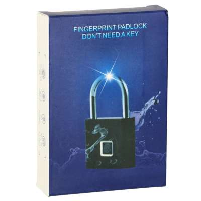 Fingerprint padlock smart electronic black
