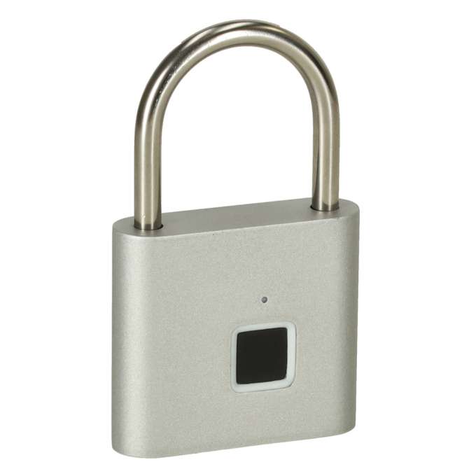 Fingerprint padlock smart electronic black