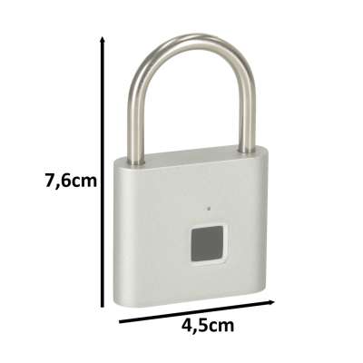 Fingerprint padlock smart electronic black