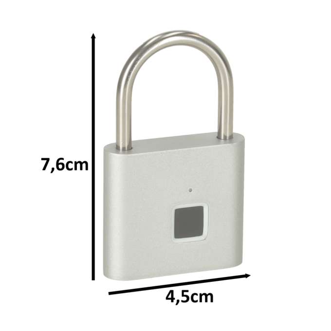 Fingerprint padlock smart electronic black
