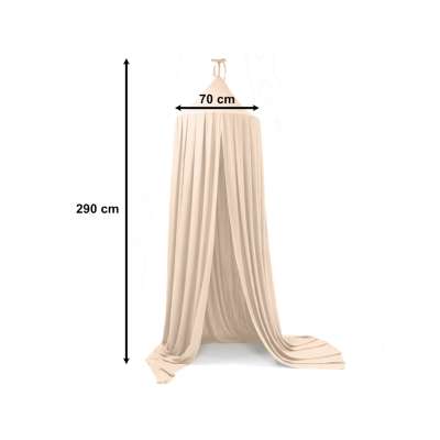 Hanging canopy bed baldachin curtain tipi tent beige