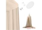 Hanging canopy bed baldachin curtain tipi tent beige 7