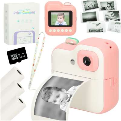 Instant camera for children 1GB 24mpx pink