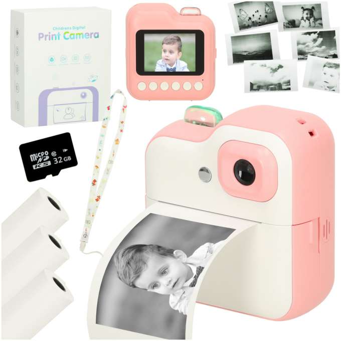 Instant camera for children 1GB 24mpx pink