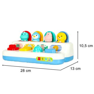 Interactive educational skill game popping animals
