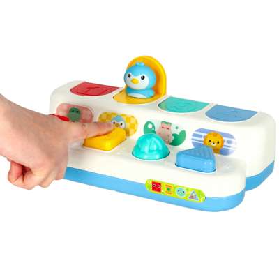 Interactive educational skill game popping animals
