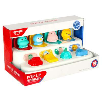 Interactive educational skill game popping animals