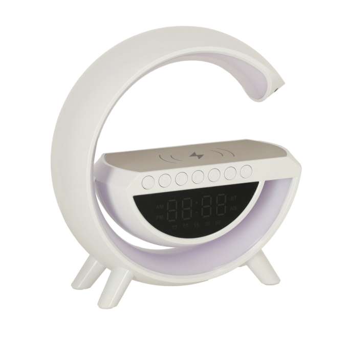LED light with induction charger with radio