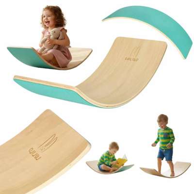 LULILO Ajlo turquoise children's felt rocker balance board