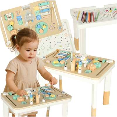 LULILO LUDO sensory wooden table mint