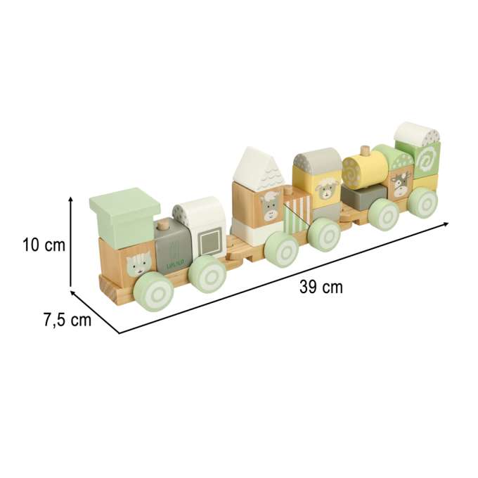 Lulilo Train wooden train pastel