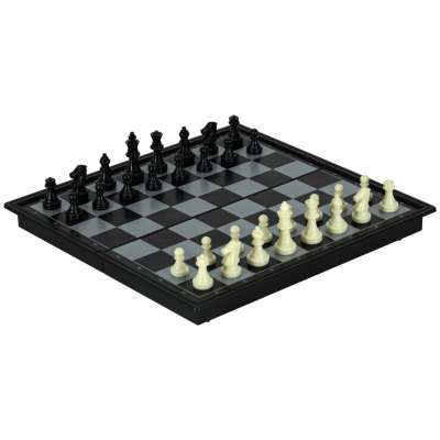 Magnetic chess checkers puzzle game