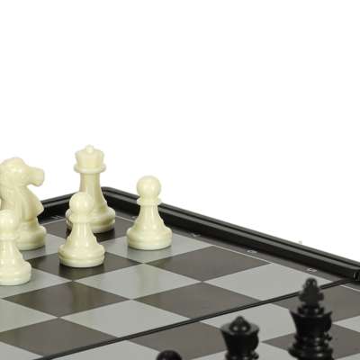 Magnetic chess checkers puzzle game