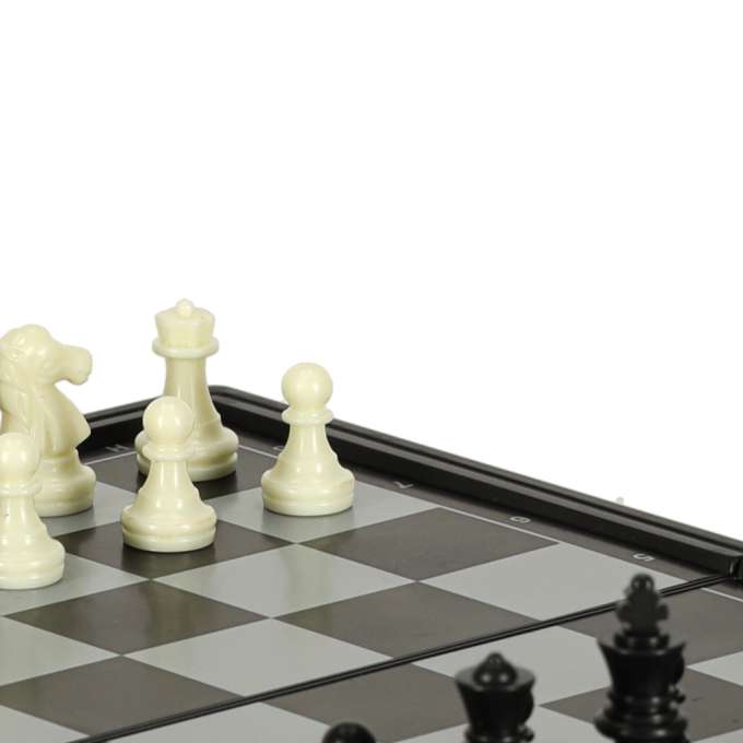 Magnetic chess checkers puzzle game