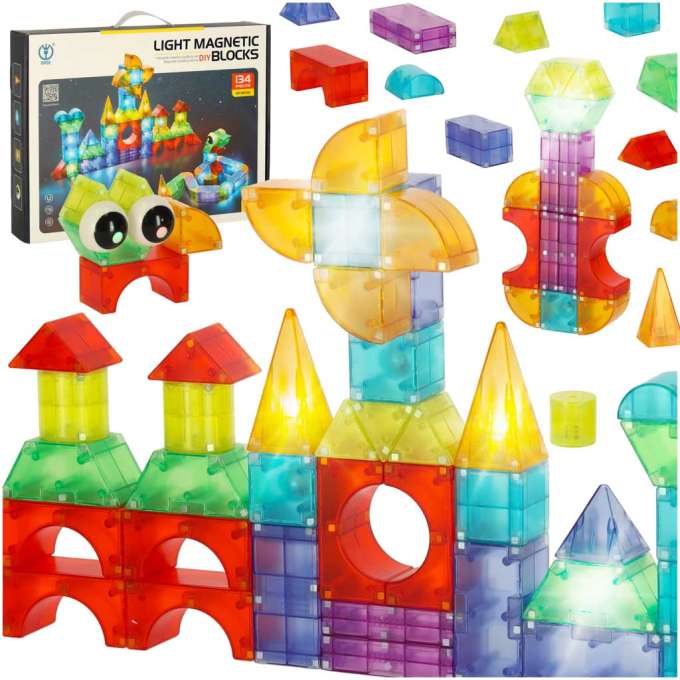 Magnetic light-up blocks 134 el.