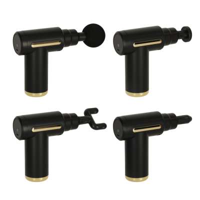 Massage gun massager 4 ends black