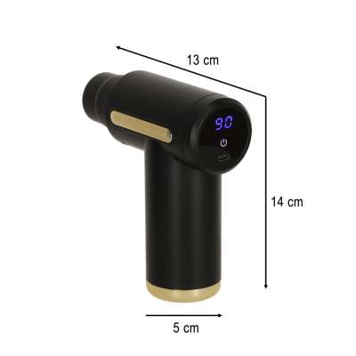Massage gun massager 4 ends black
