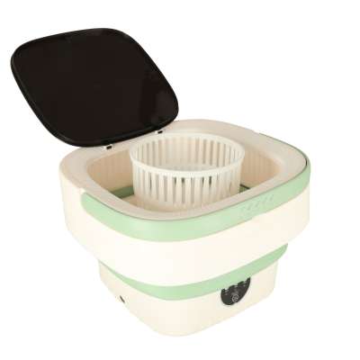 Mini portable washing machine folding 12L green