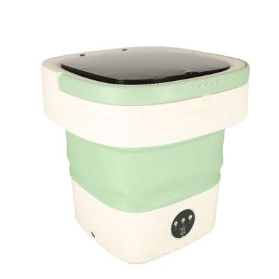Mini portable washing machine folding 12L green