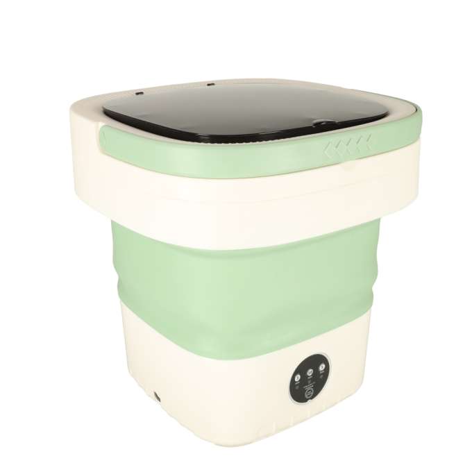Mini portable washing machine folding 12L green