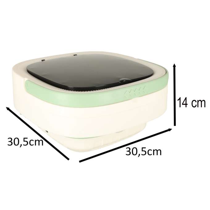 Mini portable washing machine folding 12L green