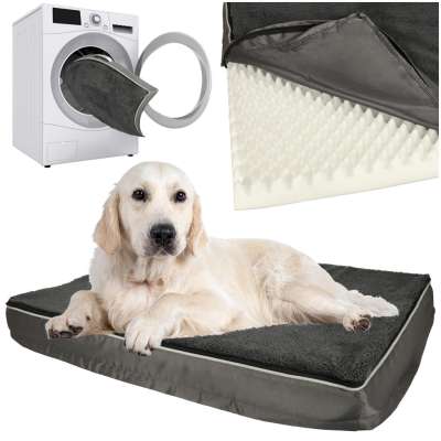 Orthopaedic dog bed cat bed waterproof lounger 90cm grey