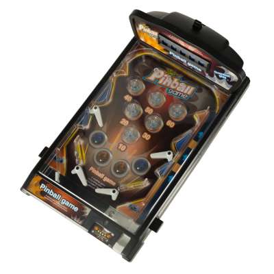 Pinball flipper table arcade game with lights and music
