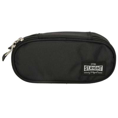 Padded pencil case with flap Black Vintag