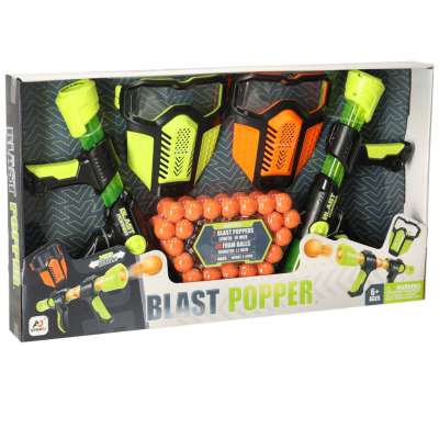 Pistolet na kulki piankowe x2 zestaw +  maska ochronna x2