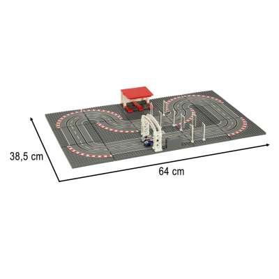 Police car racing track 64x38.5cm