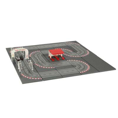 Police car racing track 64x64cm