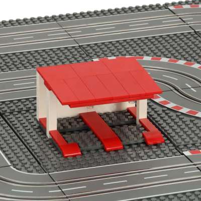 Police car racing track 64x64cm