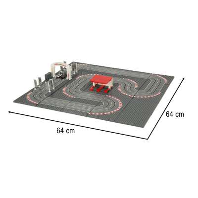 Police car racing track 64x64cm