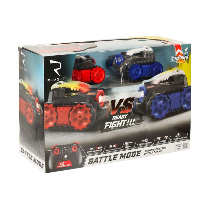 RC Revolt BATTLE remote control car battle mode sound lights 2pak