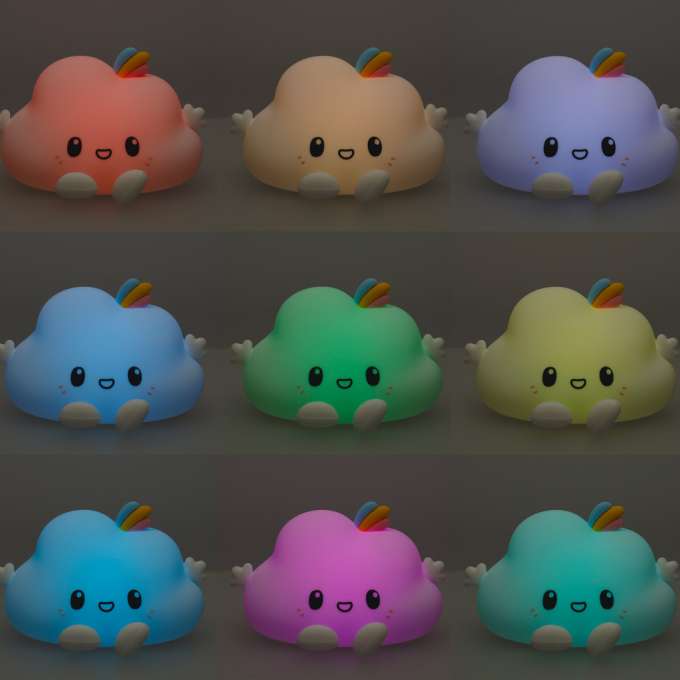 RGB silicone cloud night light