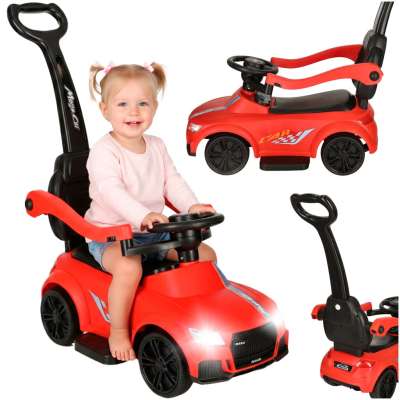 Ride on push car with sound lights red