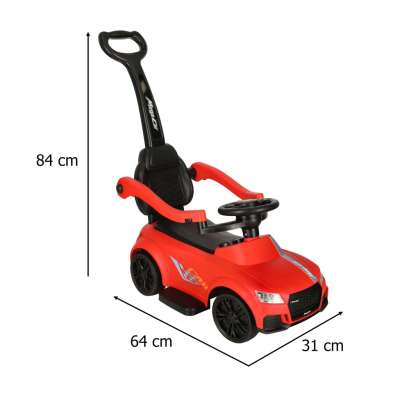 Ride on push car with sound lights red