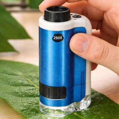 School pocket microscope educational science mini LED