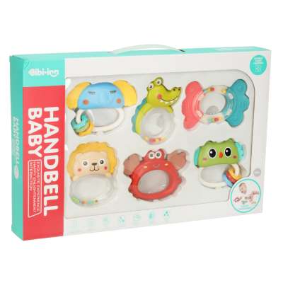 Sensory teether rattle set of 6. Bibi-inn