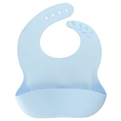 Silicone children's dishes teddy bear light blue 4el