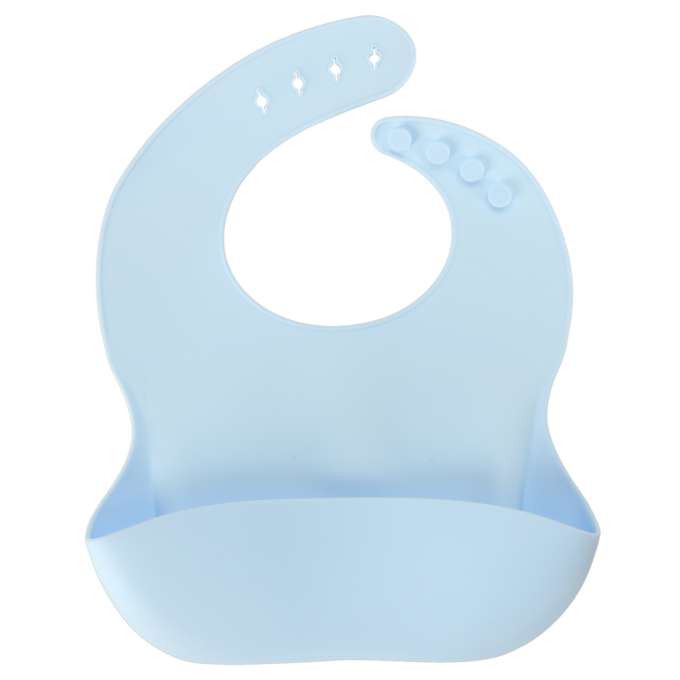 Silicone children's dishes teddy bear light blue 4el
