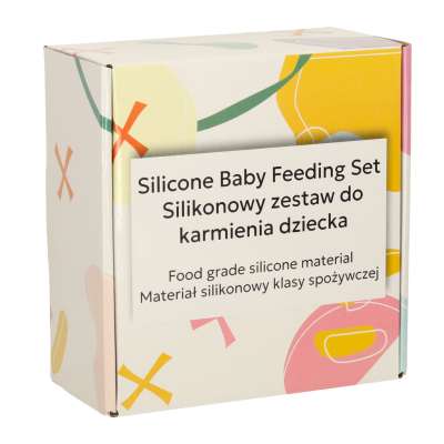 Silicone dishes for children owl beige 9 elements