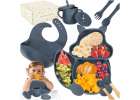 Silicone dishes for children squirrel 9 elements dark blue 1