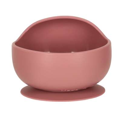 Silicone dishes for children squirrel 9 elements dark pink