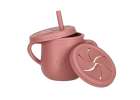 Silicone dishes for children squirrel 9 elements dark pink 5