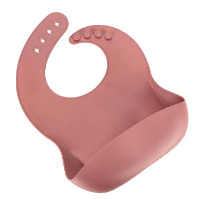 Silicone dishes for children squirrel 9 elements dark pink