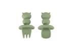 Silicone dishes for kids owl milita green 9